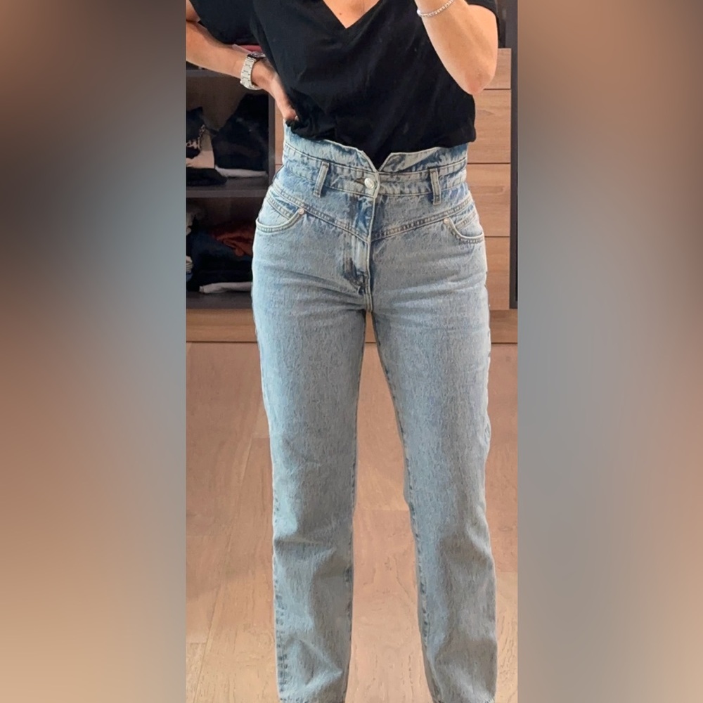 Mango Light Blue Straight Leg Jeans